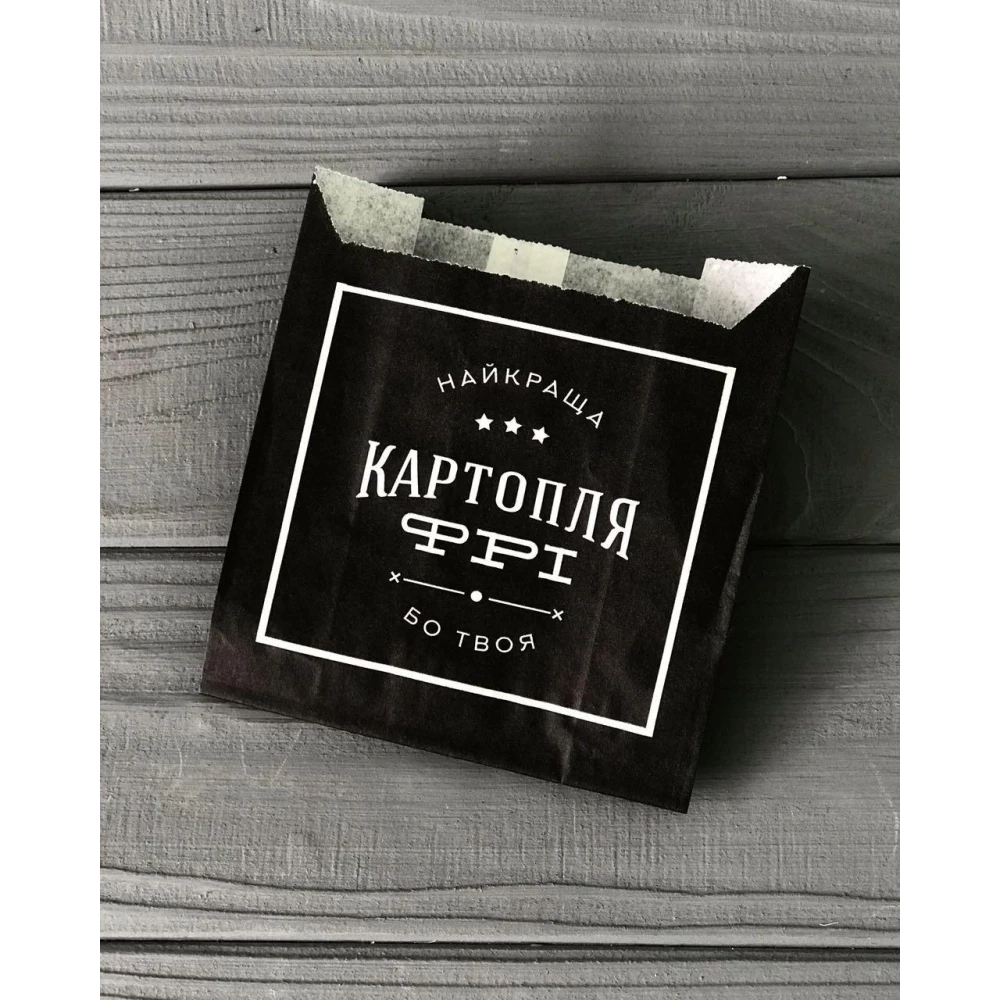 Упаковка для картоплі фрі велика (150-200г) 140Ф