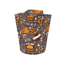 Коробка для локшини і салатів 900 мл. Темна