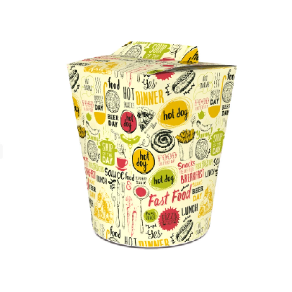 Коробка для локшини і салатів 900 мл. Світла