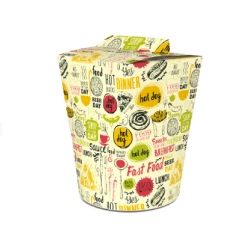 Коробка для локшини і салатів 900 мл. Світла