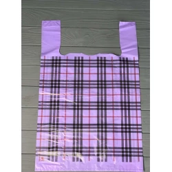 Пакет майка 45х70 см (100шт/уп 500шт/ящ) Багажка №4 Фіол, Зел, Жовта клітинка С1