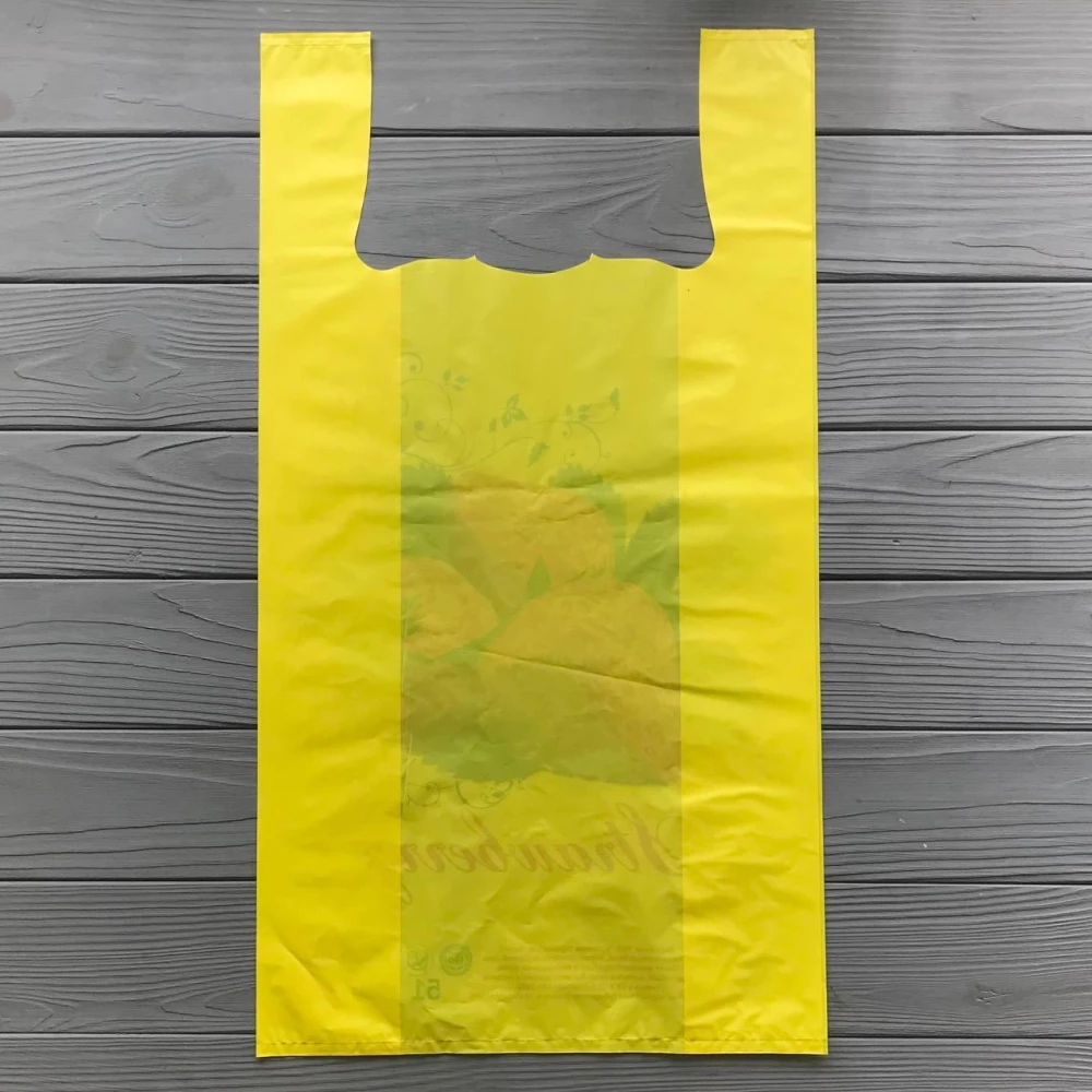 Пакет майка 30x50 Клубника 50 Мкм (під закон) (100шт/уп,5уп/ священний)