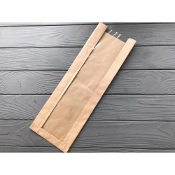 Пакет саше з прозорою вставкою 420х140х50 мм 87Ф