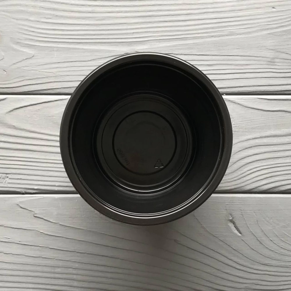 Супник з кришкою гладкий чорний D-115мм 500мл (750шт/ящ)