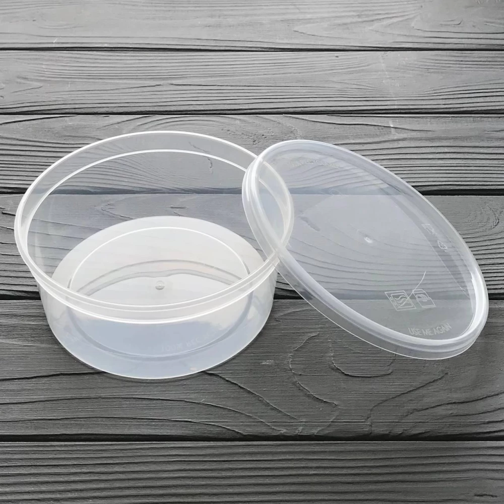 Контейнер PP з кришкою 350мл прозорий D-125 (450шт/ящ)