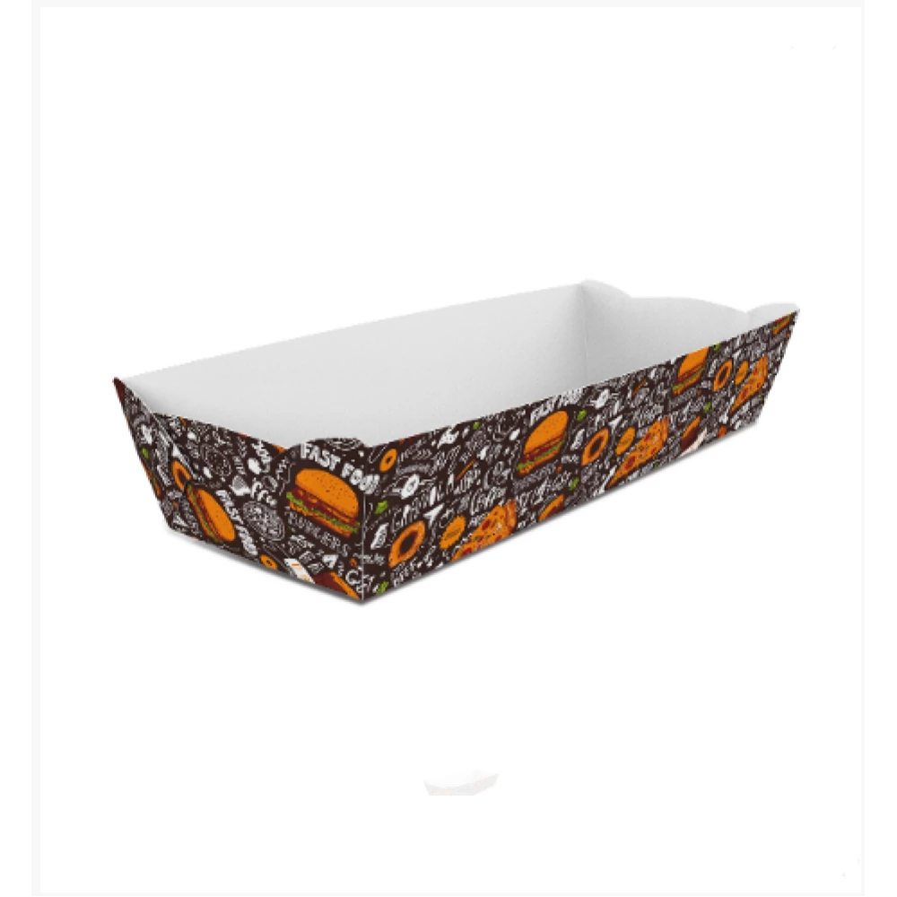 Картонна тарілка Човник “Максі“ темна