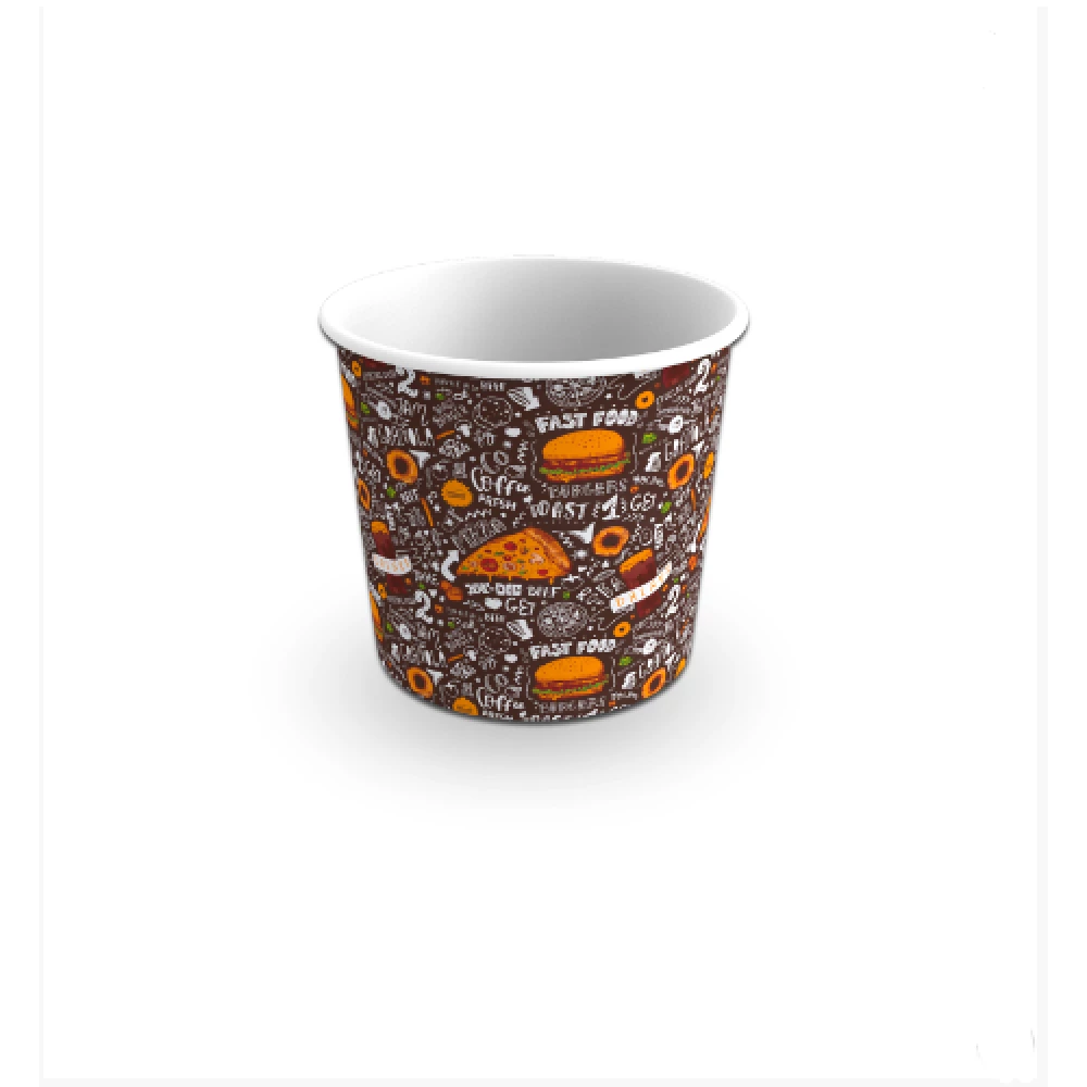 Картонний стакан 0,7 Л темний