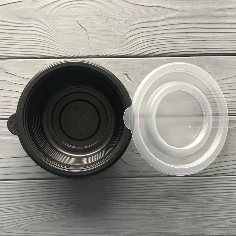 Супник з кришкою чорний ПП 350мл (800шт/ящ)