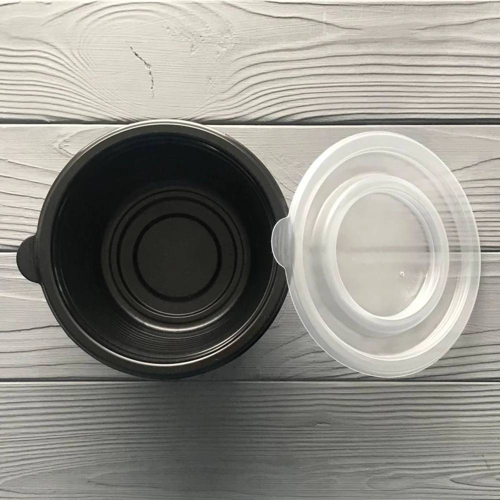 Супник з кришкою чорний ПП 500мл (800шт/ящ)