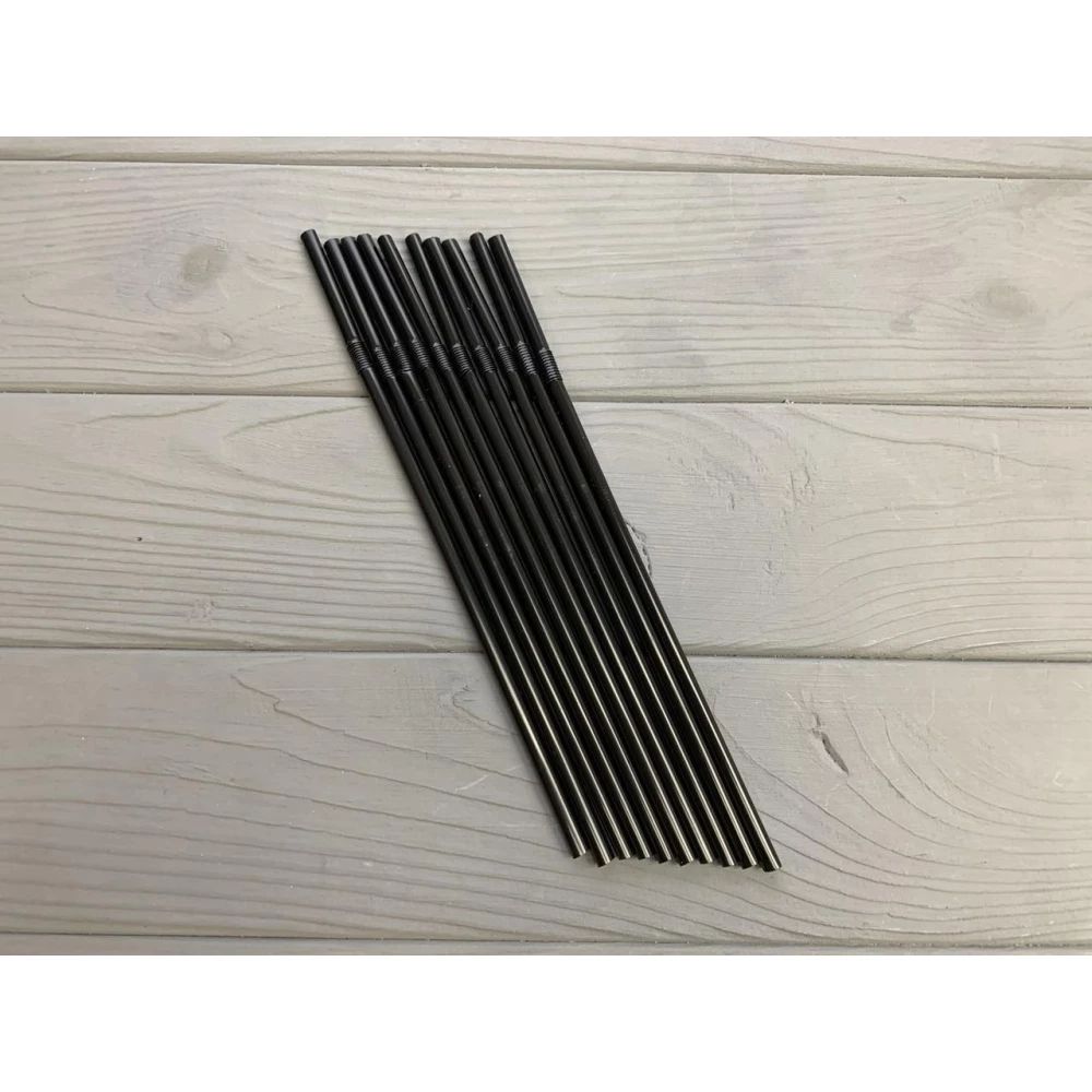 Трубочка гофра чорна 200 шт