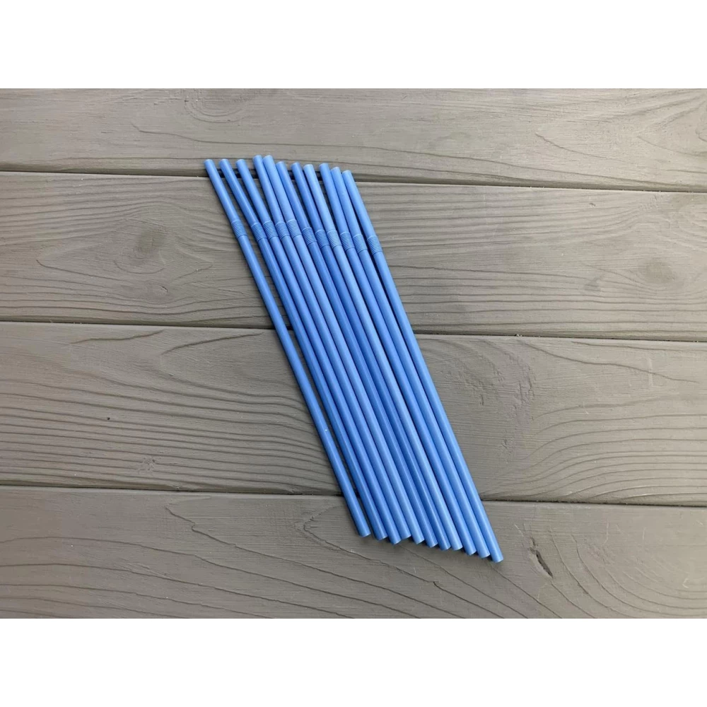 Трубочка гофра блакитна 200 шт