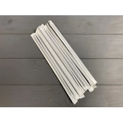 Трубочка в індивідуальній упаковці гофра чорна 200 шт