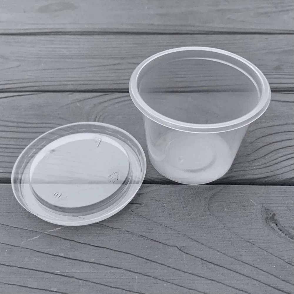 Соусник з кришкою PP 100мл прозорий Польща (100шт|уп/20уп|ящ)