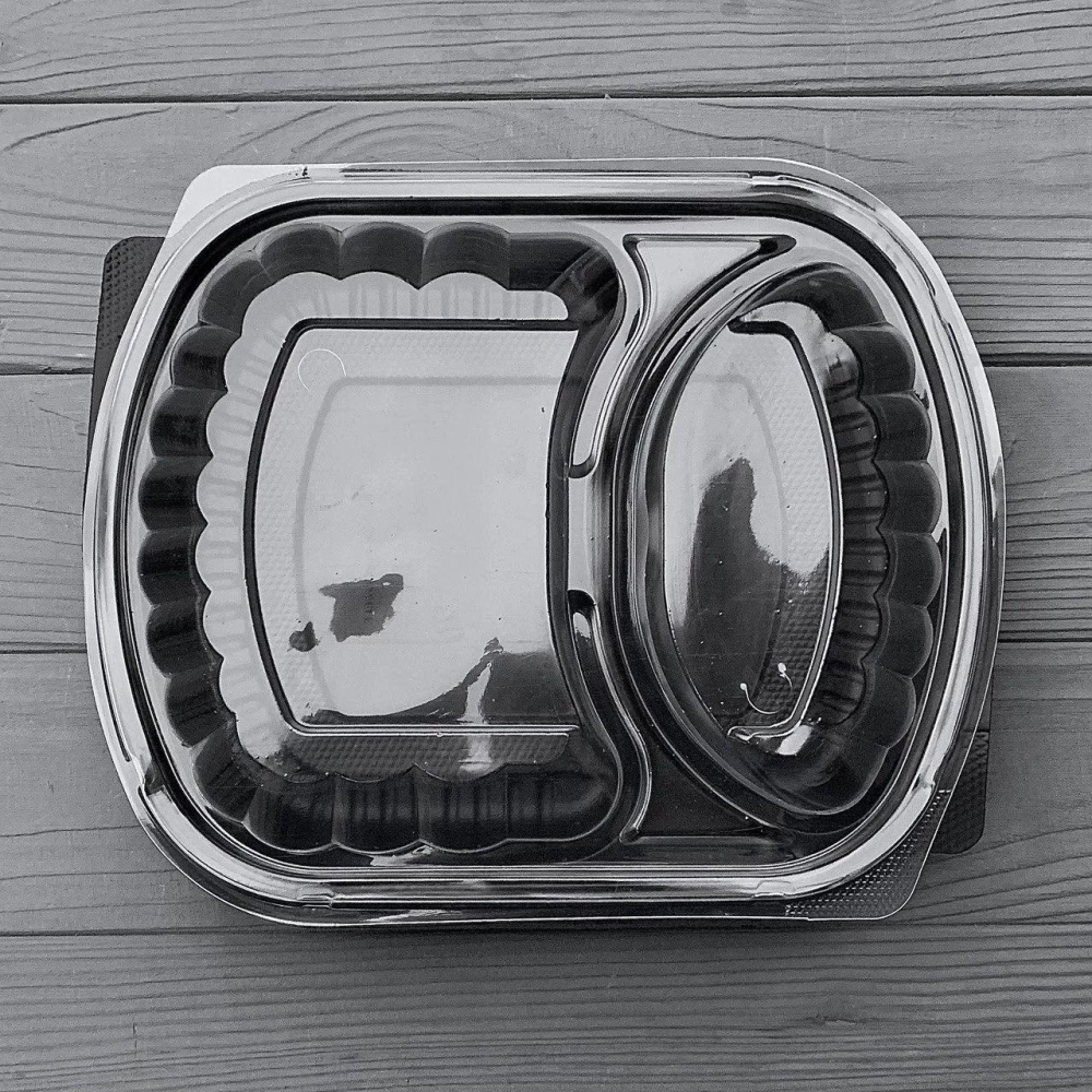 Контейнер PP T2/H48 чорний з кришкою (50шт/уп|150шт/ящ)