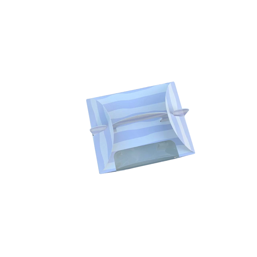 Коробка для капкейків, кексів і мафінів 153х129х90 мм “Солодкі мрії“ Блакитна