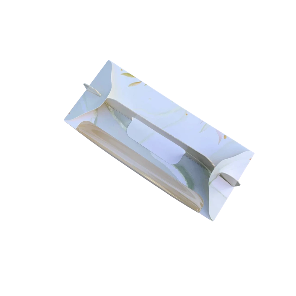 Коробка для меренгових рулетів 250*110*90 Квіти