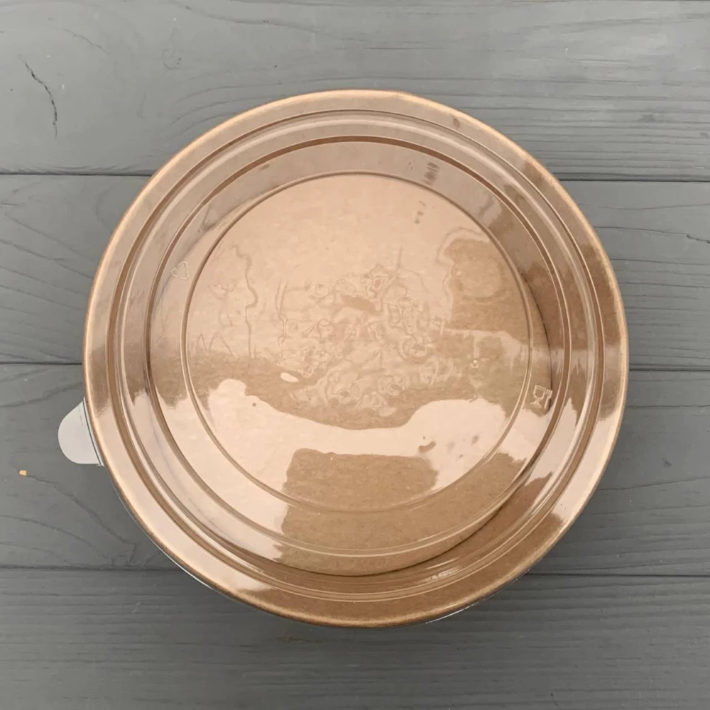 Салатник  крафт 1300 мл з кришкою(50шт/уп|300шт/ящ)