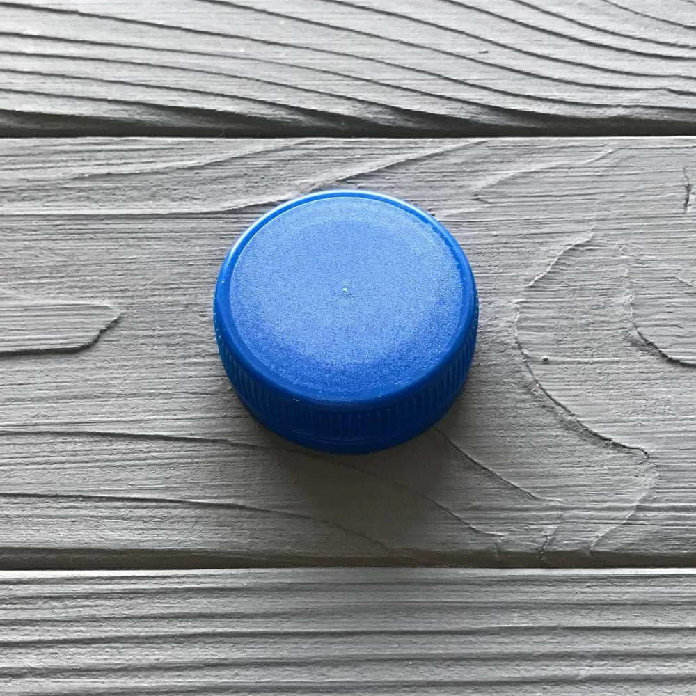 Кришка для ПЕТ пляшки синя, широке горло 38 мм