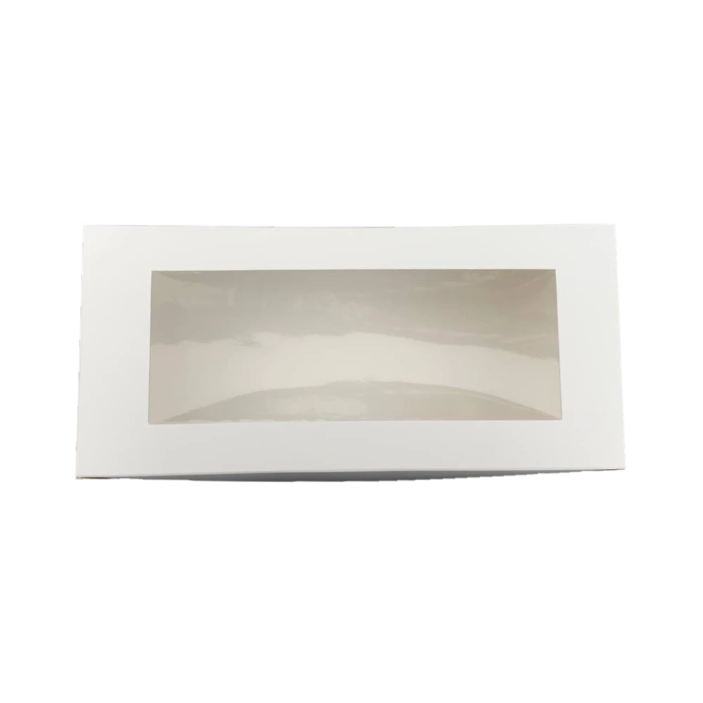 Коробка подарункова 330х150х110 біла з вікном