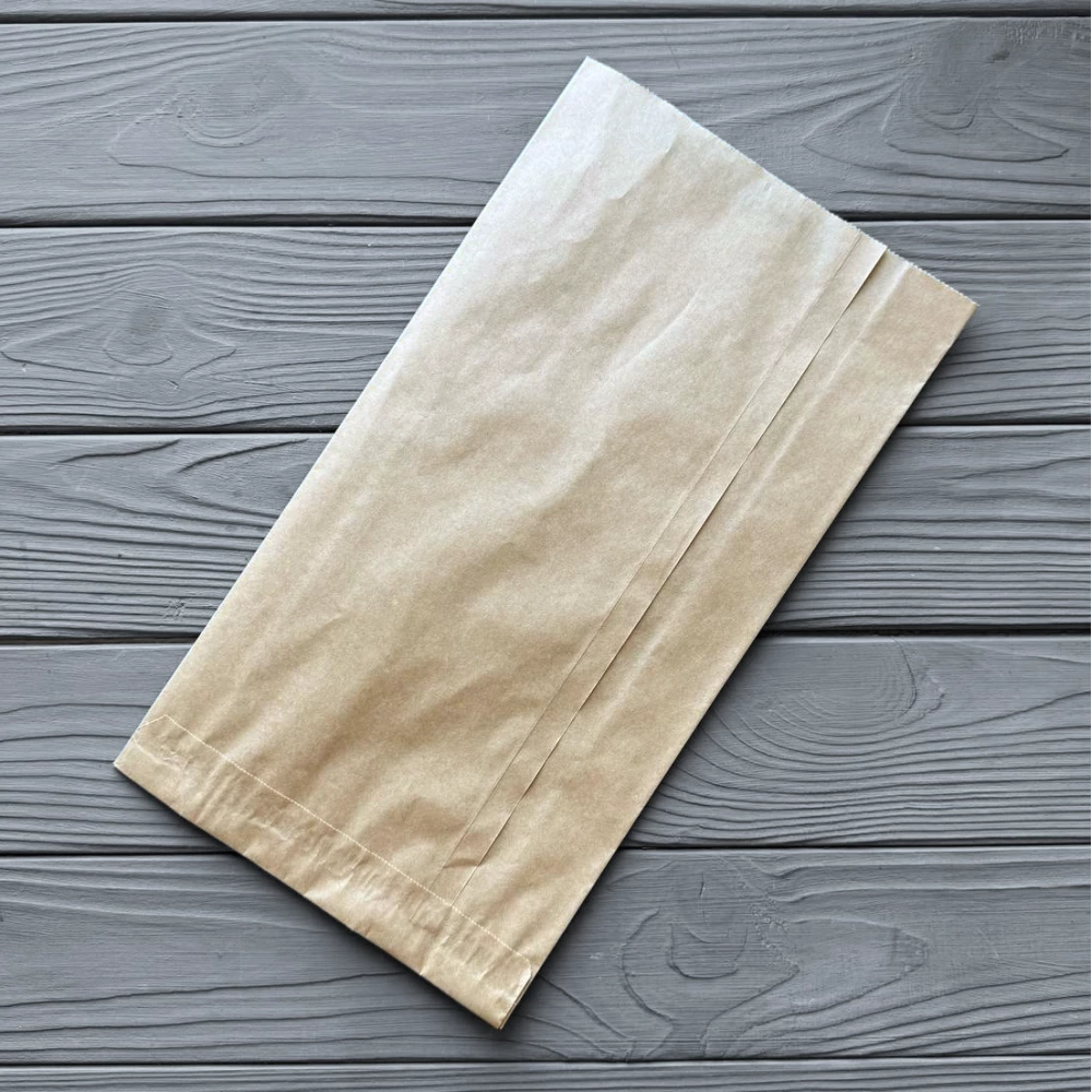 Пакет саше крафтовый 340х180х50 мм. 70гр/м2 188Ф (максимальная жиростойкость)