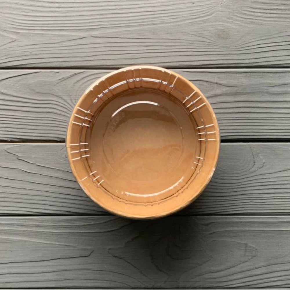 Салатник з кришкою крафт 550 мл (400шт/ящ)