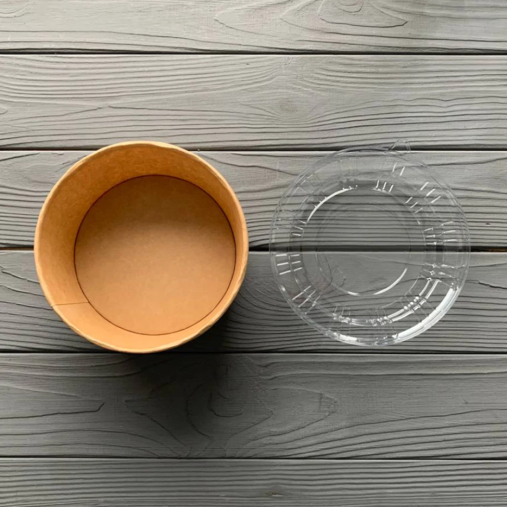 Салатник з кришкою крафт 550 мл (400шт/ящ)