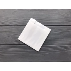 Пакет саше білий 115х110х50 мм. 113Ф 50гр/м2 (жиростійка)