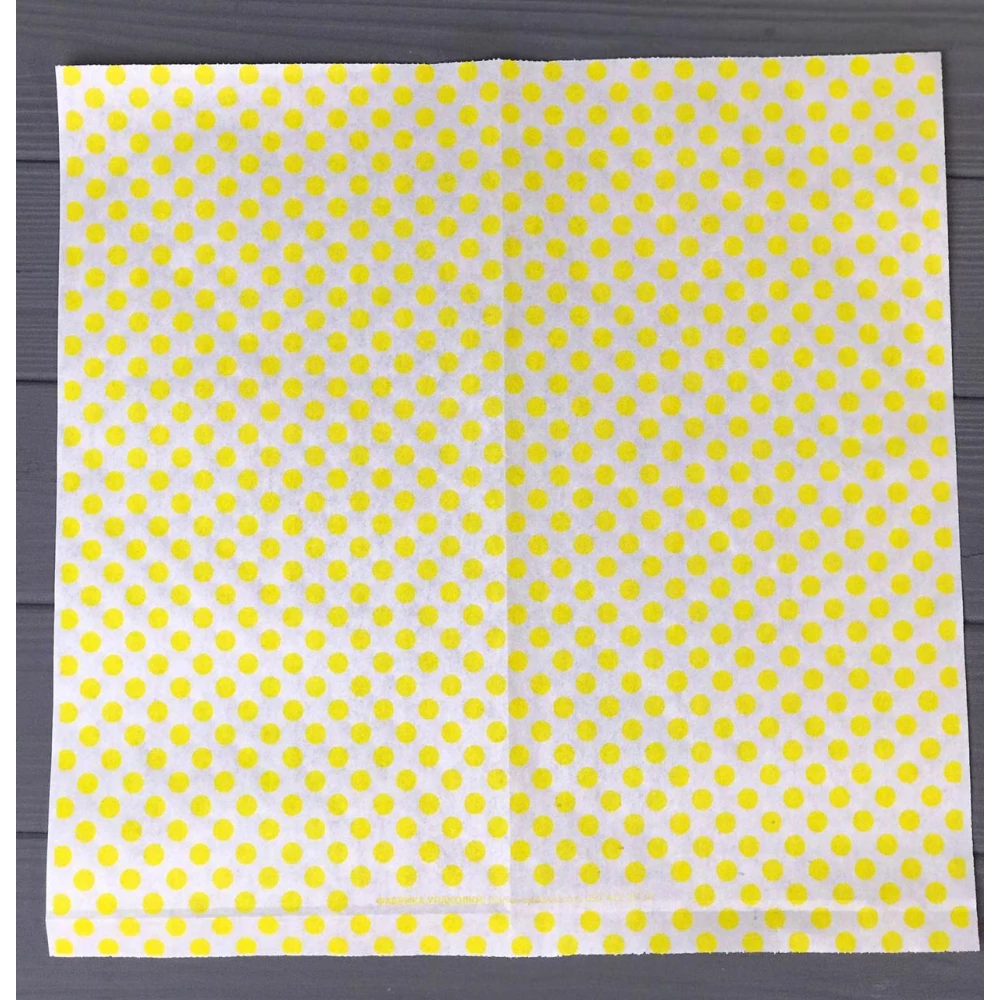 Бумага оберточная “Желтый горох“ 320х320 мм 888Ф