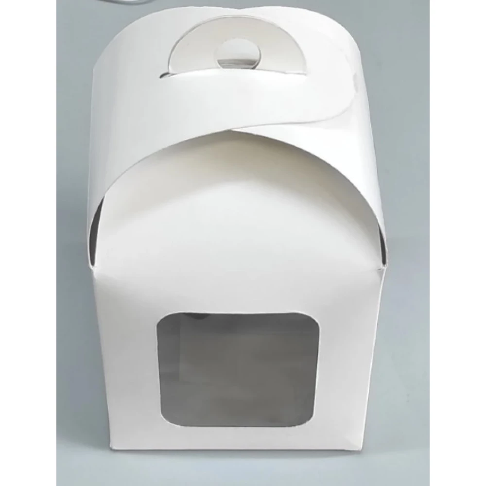 Коробка для паски 120х120х150 мм крейдована біла KPP10