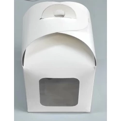 Коробка для паски 120х120х150 мм крейдована біла KPP10