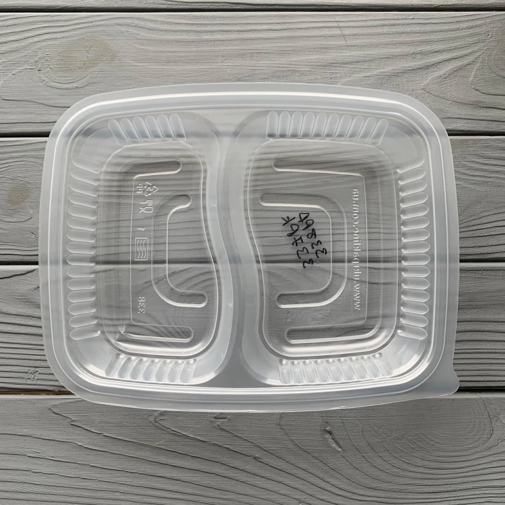 Контейнер прозорий для других страв з кришкою на 2 ділення 338+337PK (400шт/ящ)