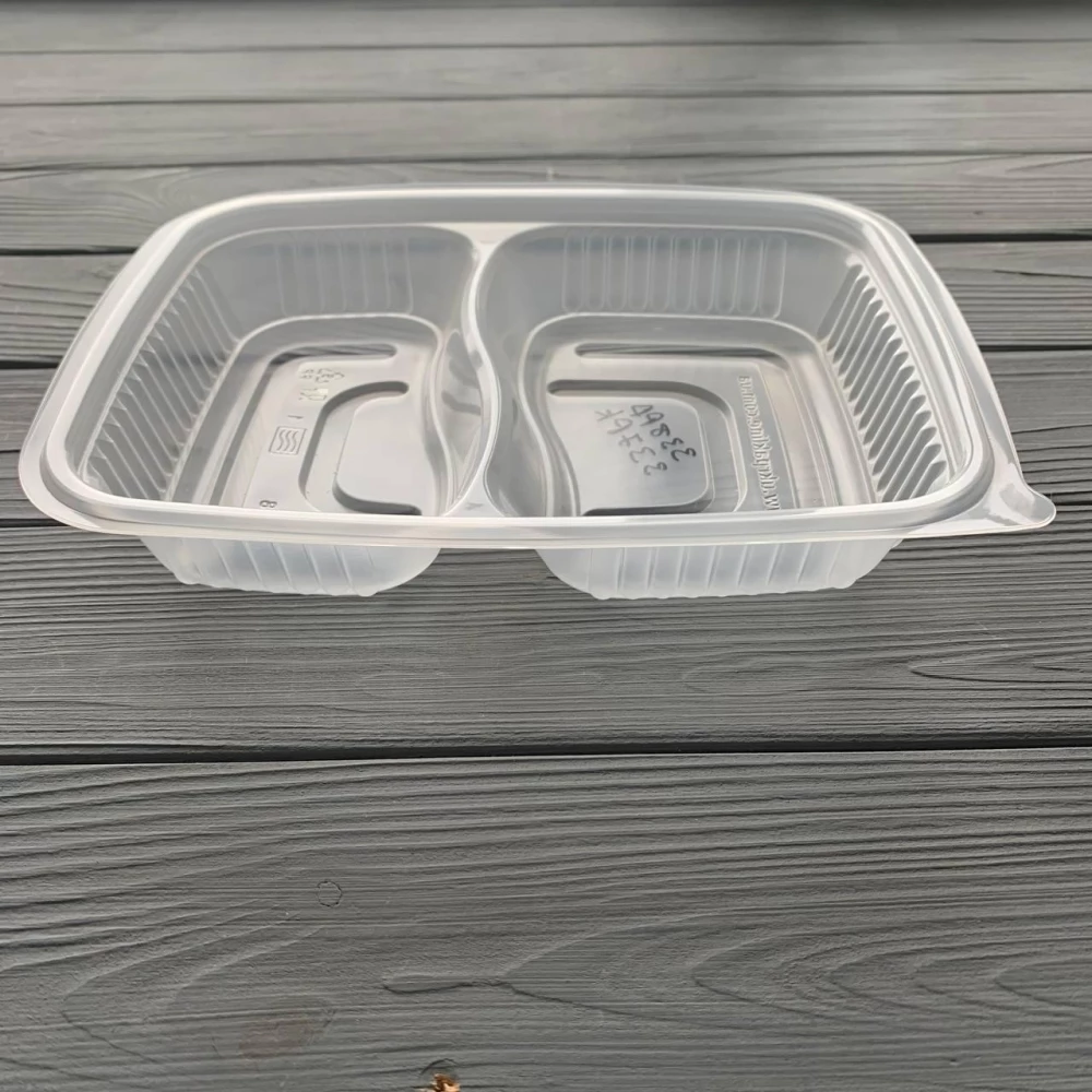 Контейнер прозорий для других страв з кришкою на 2 ділення 338+337PK (400шт/ящ)