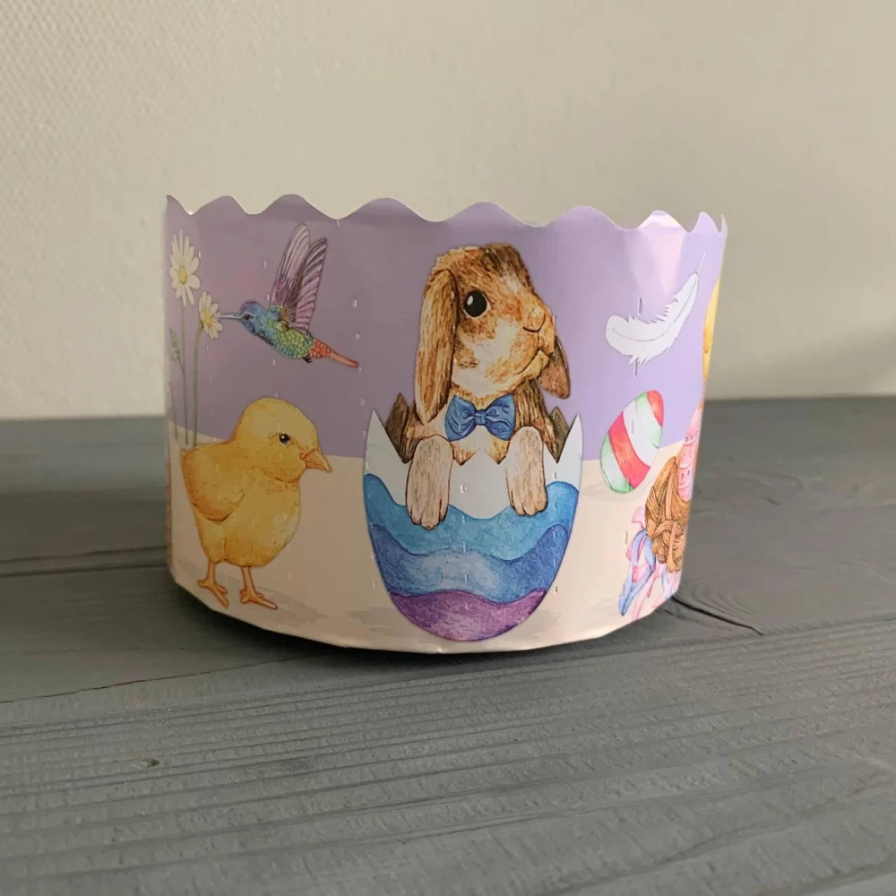 Форма для паски біла “Казкові“ Ø130 мм, висота 85 мм ФП38