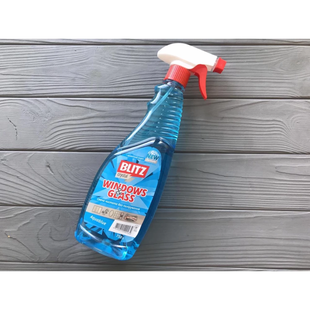 Рідина для миття скла “Blitz Crystal“ Aquablue 0,75л ПЕТ пляшка трігер