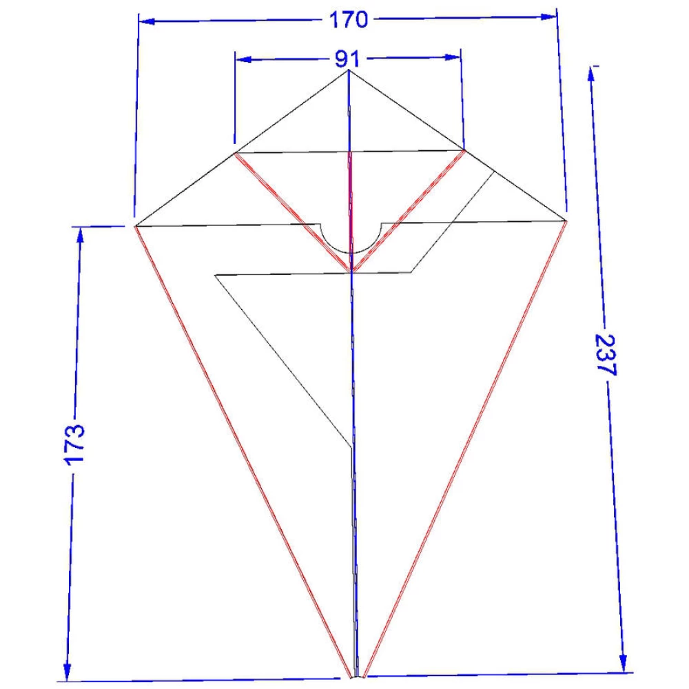 Конверт конусний (150 гр) крафт (50шт/уп)