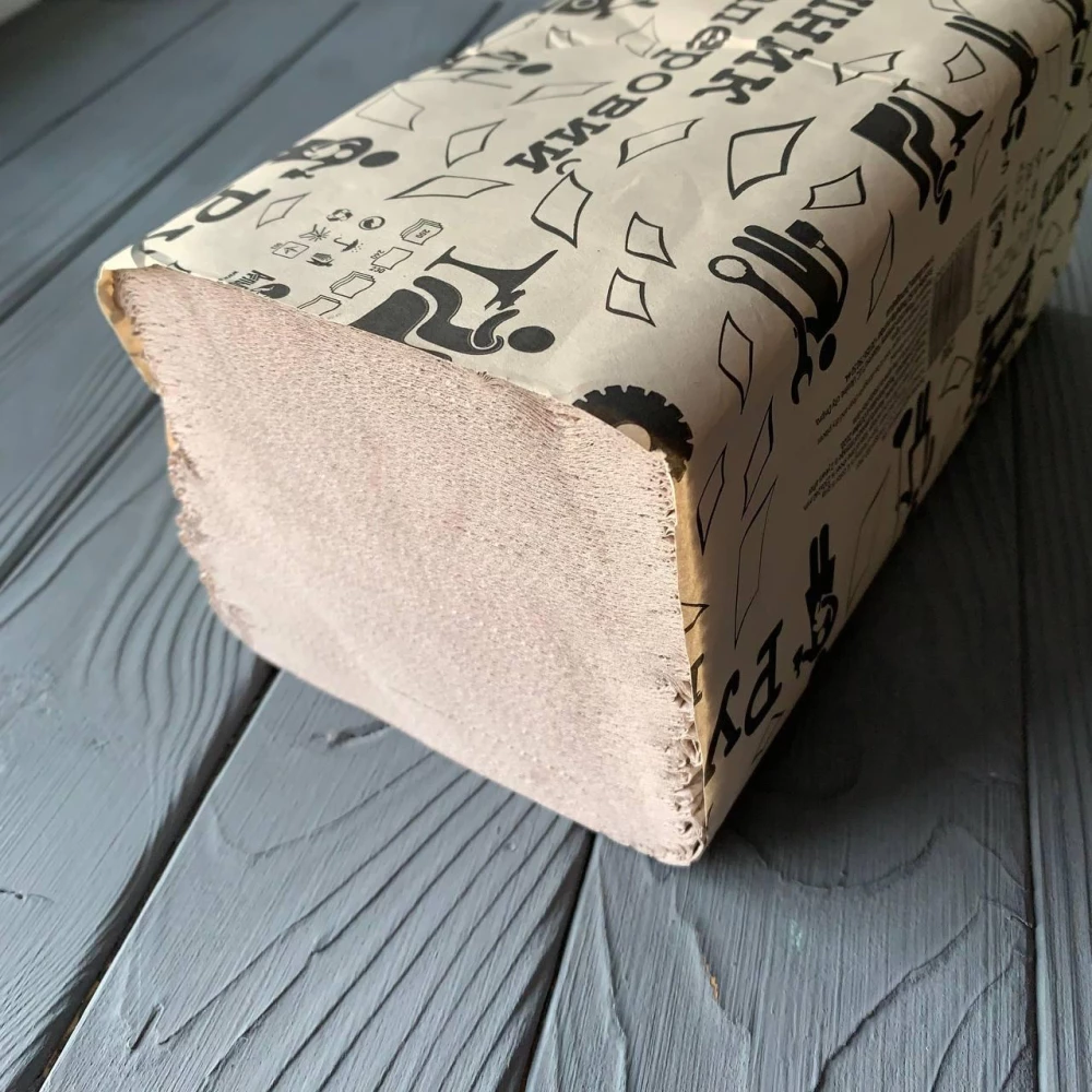 Рушник паперовий Альбатрос сірий V (200шт/уп|20уп/ящ)