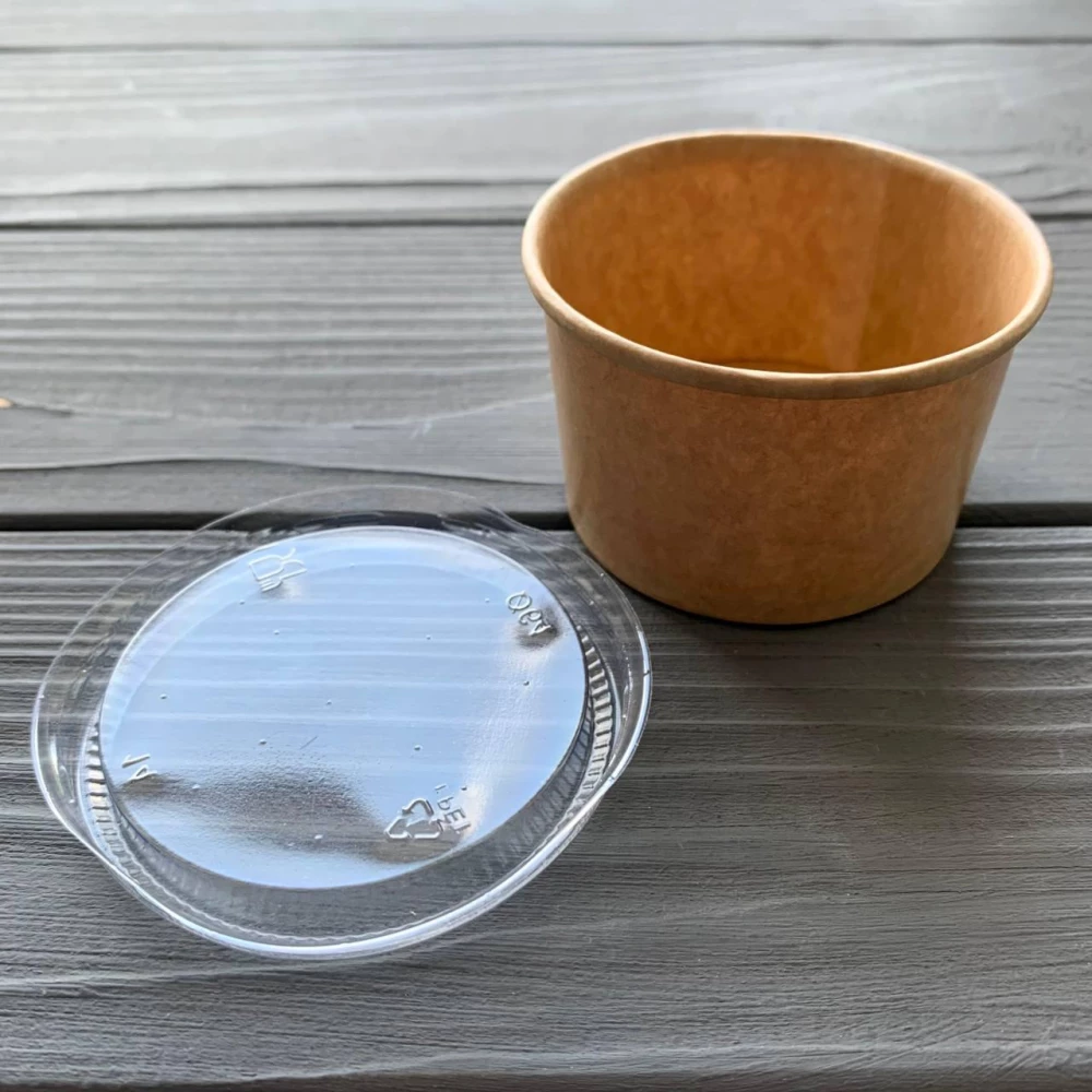 Соусник паперовий крафт з кришкою 50 мл D60 (100шт/уп|1000шт/ящ) SPK60