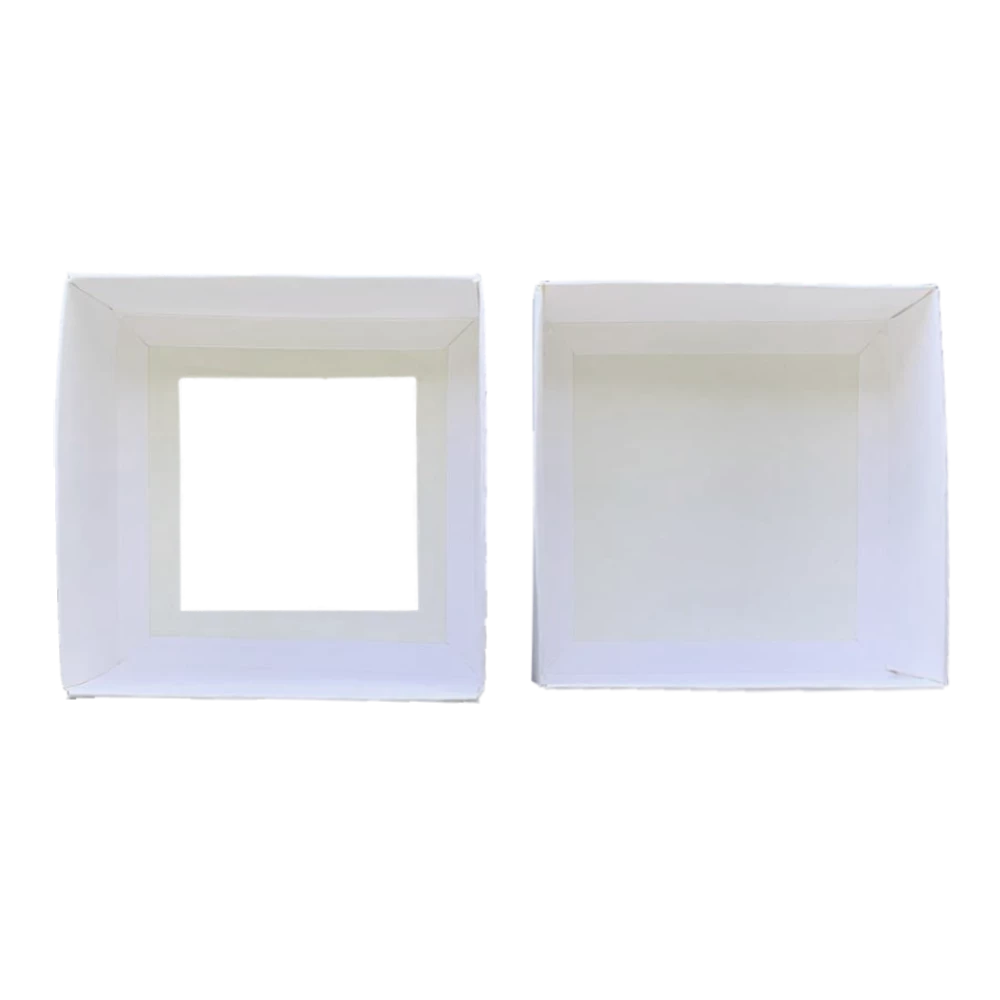 Коробка для цукерок біла 110х110х37 KPK60