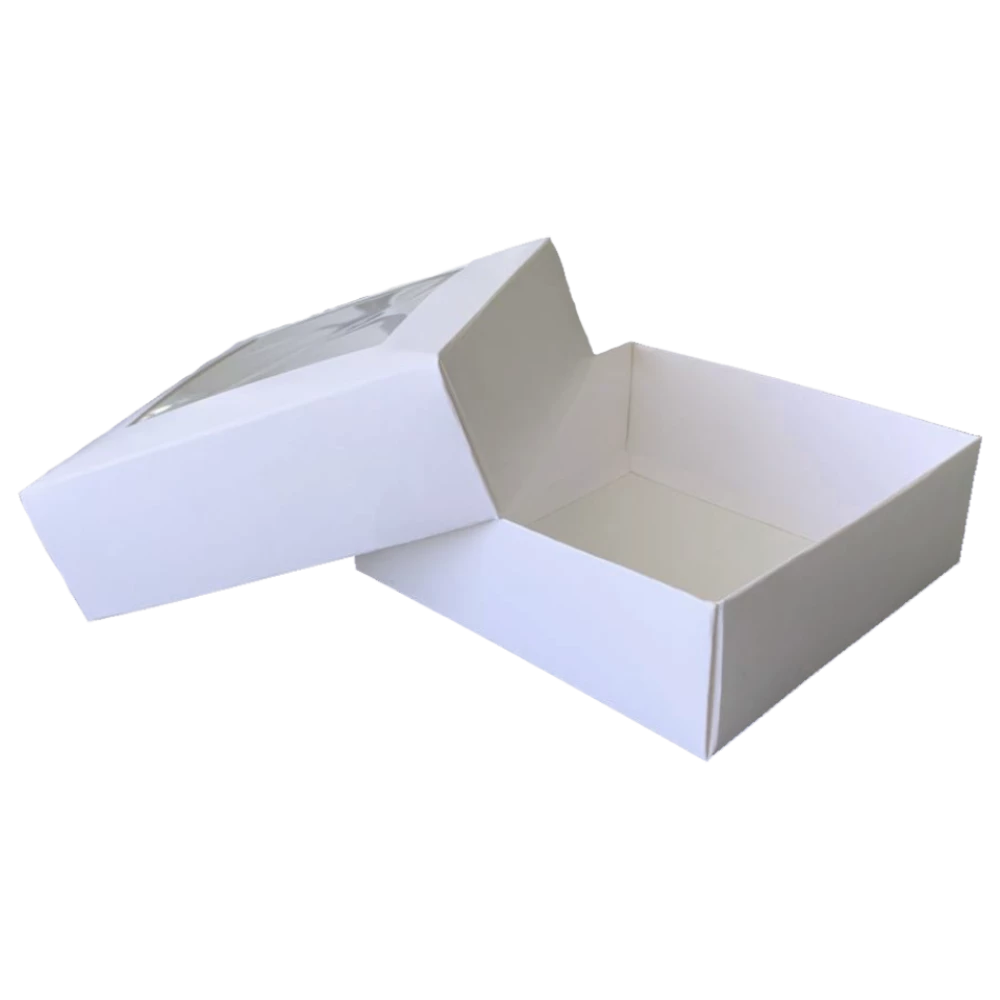 Коробка для цукерок біла 110х110х37 KPK60