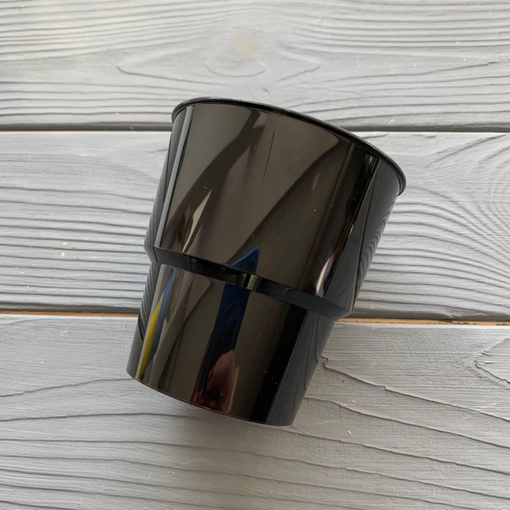 Стакан 200 мл склоподібний чорний (25шт/уп|900шт/ящ)