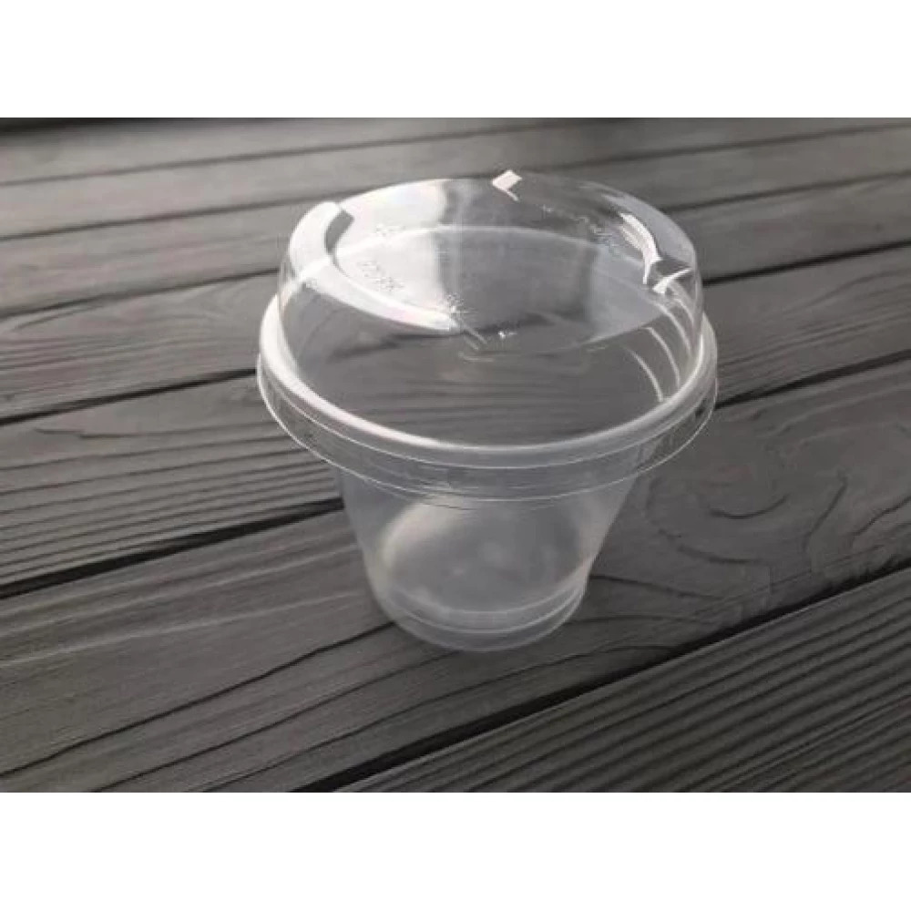 Стакан куполоподібний 280 мл. (рівна кришка) (100/1000) 95073Р