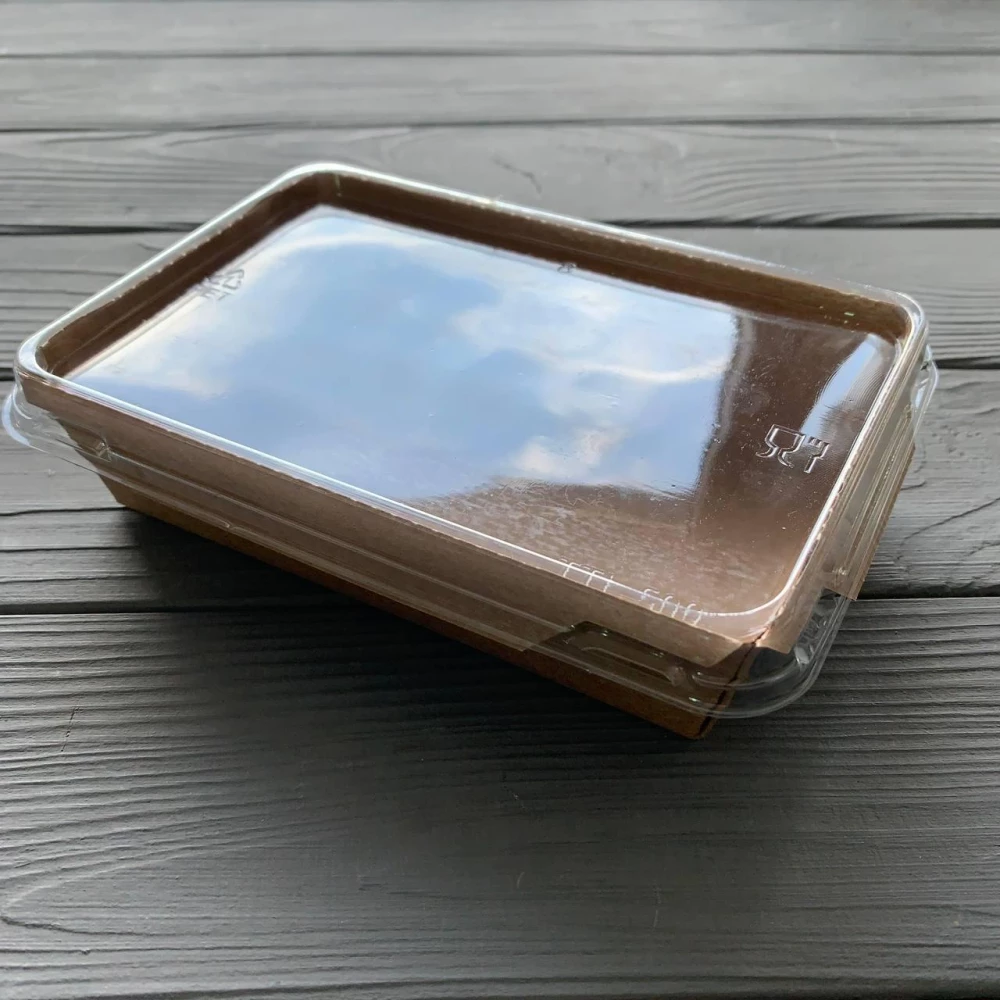 Контейнер бумажный Snack-box крафт/крафт прямоугольный 750мл 150х100х45 мм (50/400) SB750