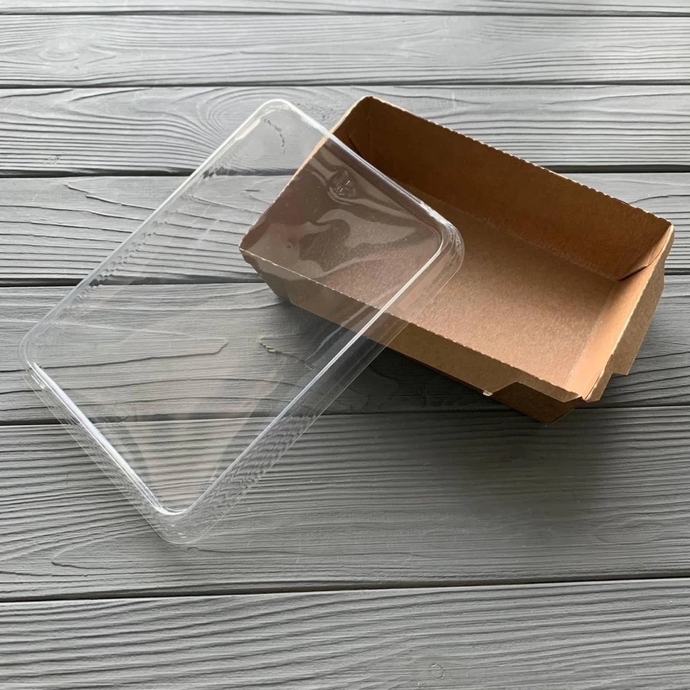 Контейнер бумажный Snack-box крафт/крафт прямоугольный 750мл 150х100х45 мм (50/400) SB750