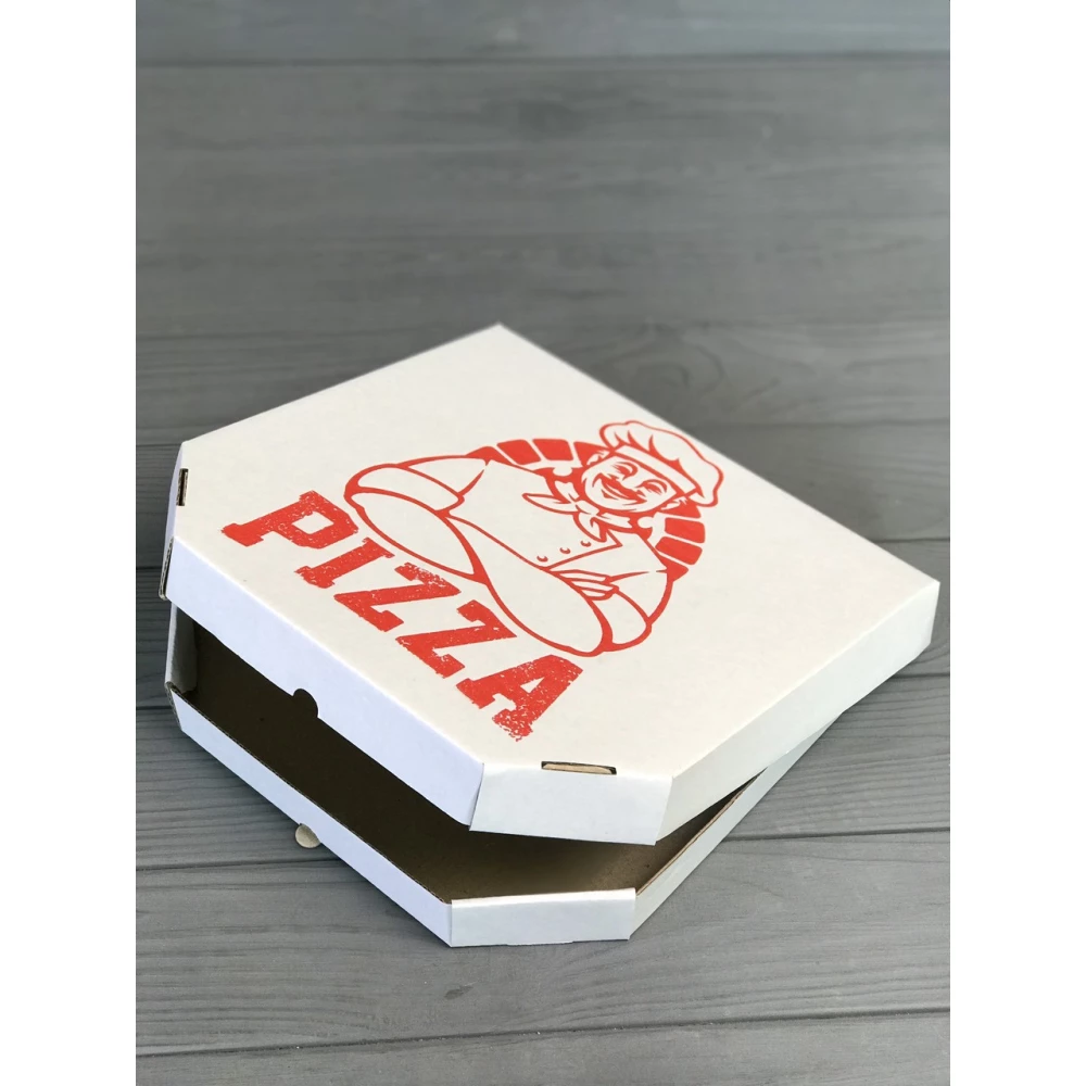 Коробка для піци c малюнком Cook 400Х400Х40 мм (Червона печатка)