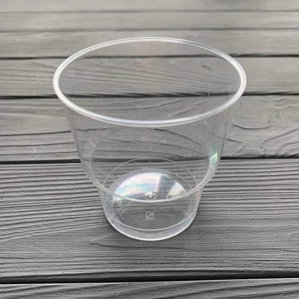 Стакан 200 мл склоподібний прозорий (25шт/уп|900шт/ящ)