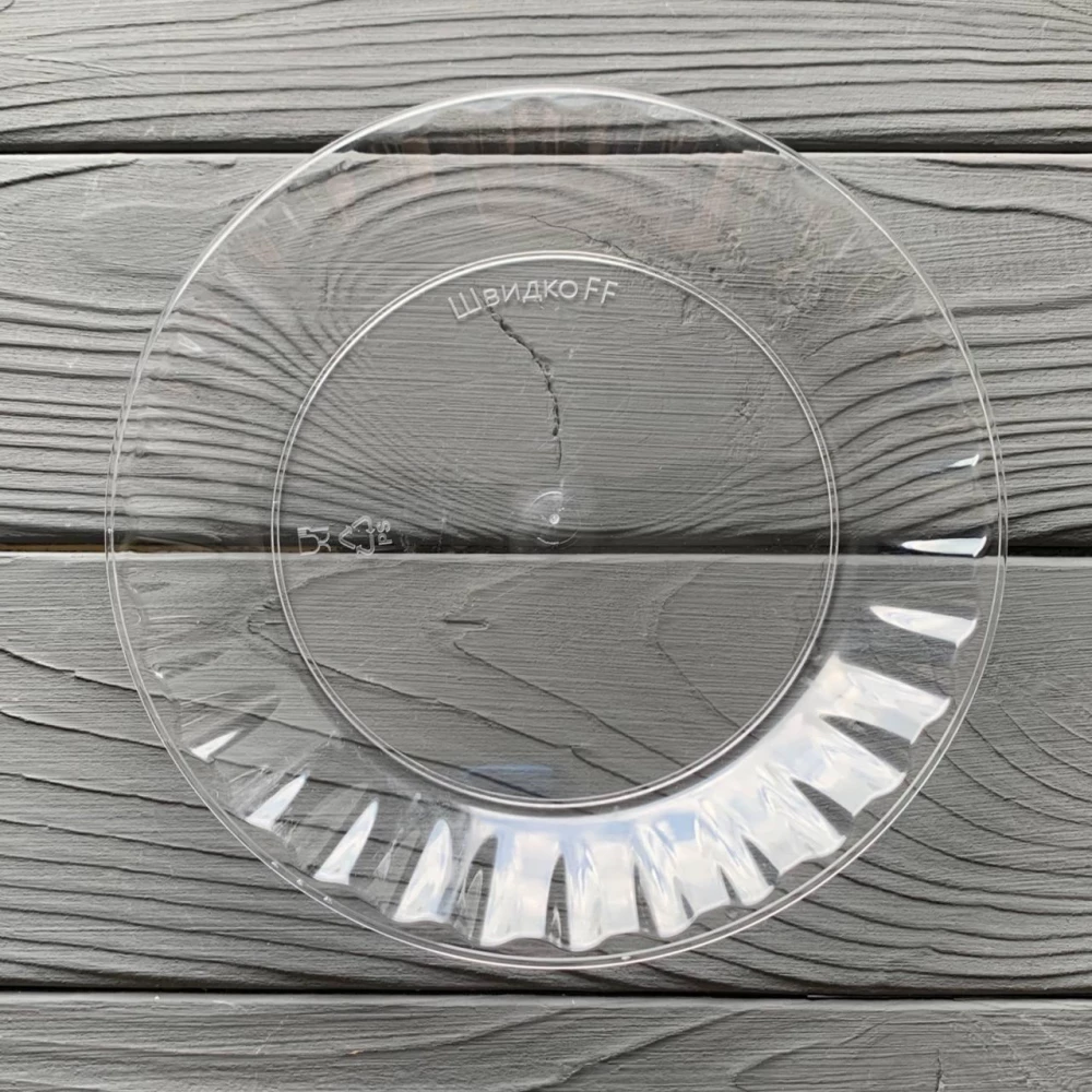 Тарілка 160 мм склоподібна прозора (10шт/уп|1200шт/ящ)