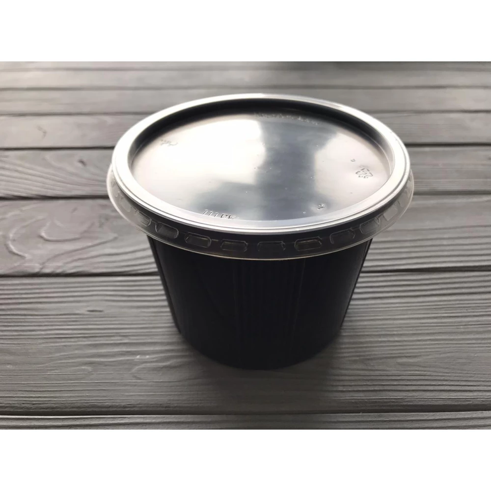 Супник - чорний контейнер з кришкою (110083BL) 500мл