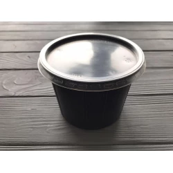 Супник - чорний контейнер з кришкою (110083BL) 500мл