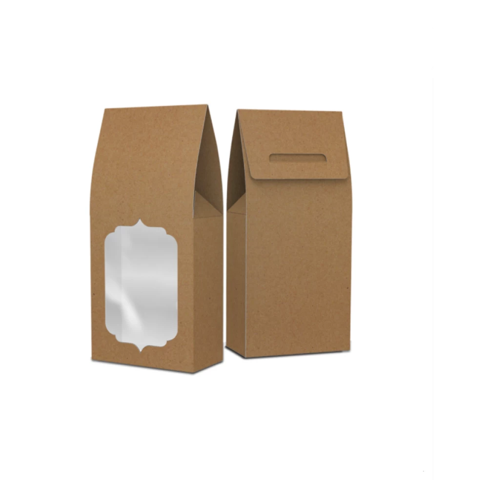 Картонна упаковка для чаю, сухофруктів, горіхів, Крафт (50шт/уп)