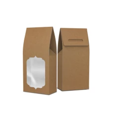 Картонна упаковка для чаю, сухофруктів, горіхів, Крафт (50шт/уп)